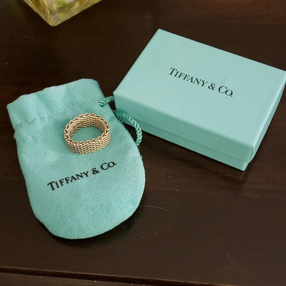 Tiffany & Co Authentic Mesh silver women's ring